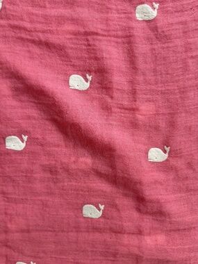 Pink Infinity Scarf with White Whale